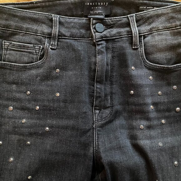 Sanctuary Denim - Sanctuary social ankle skinny high rise in charcoal